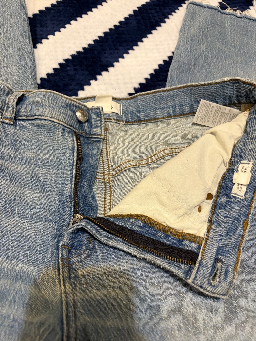 Madewell The Perfect Vintage Wide-Leg Crop Jeans – Size 31 - Picture 4 of 9